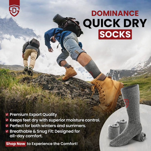 Dominance Quick Dry - Long Socks – Grey (1 Pair)